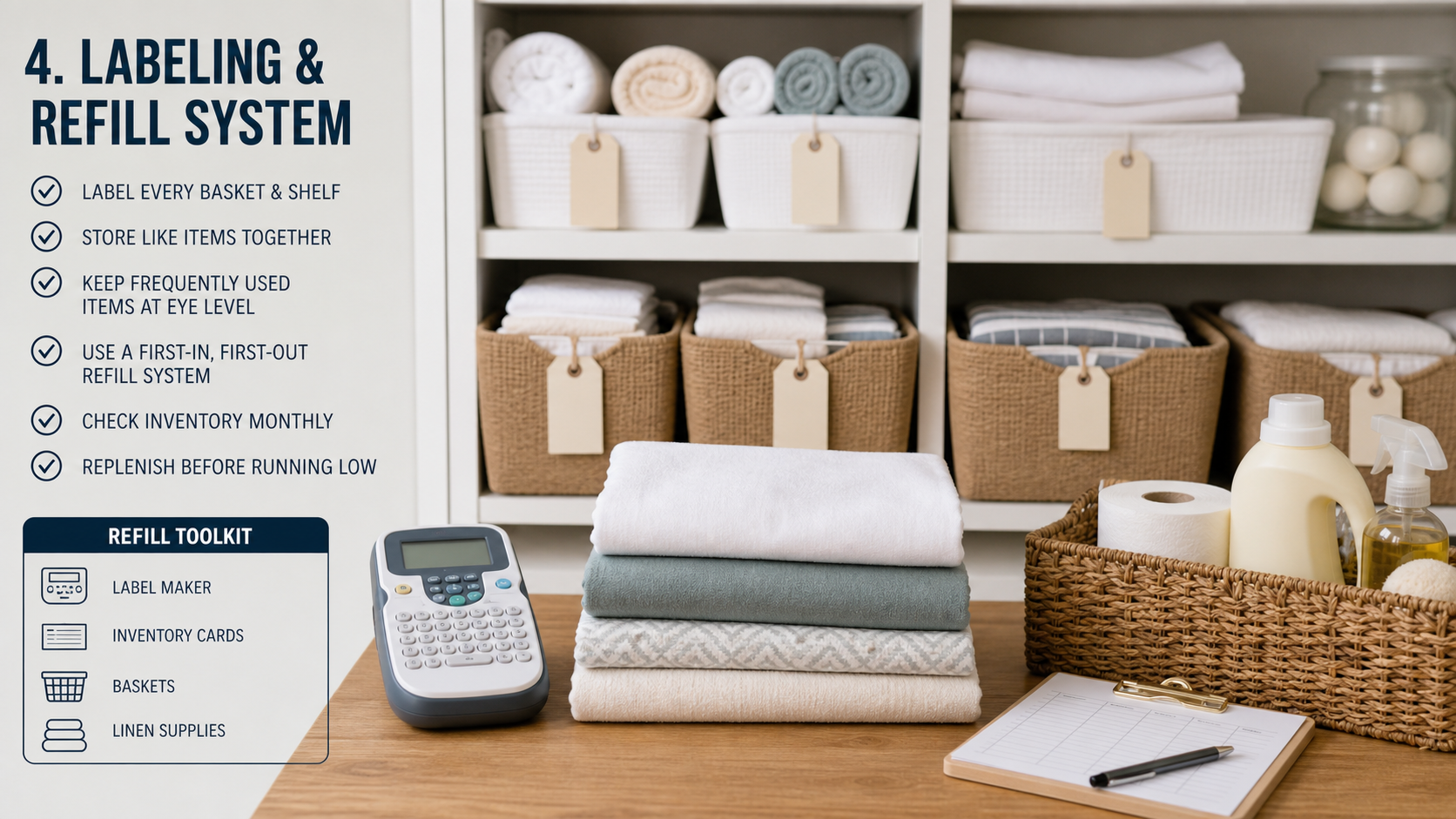 Linen Closet and Storage Labels detail