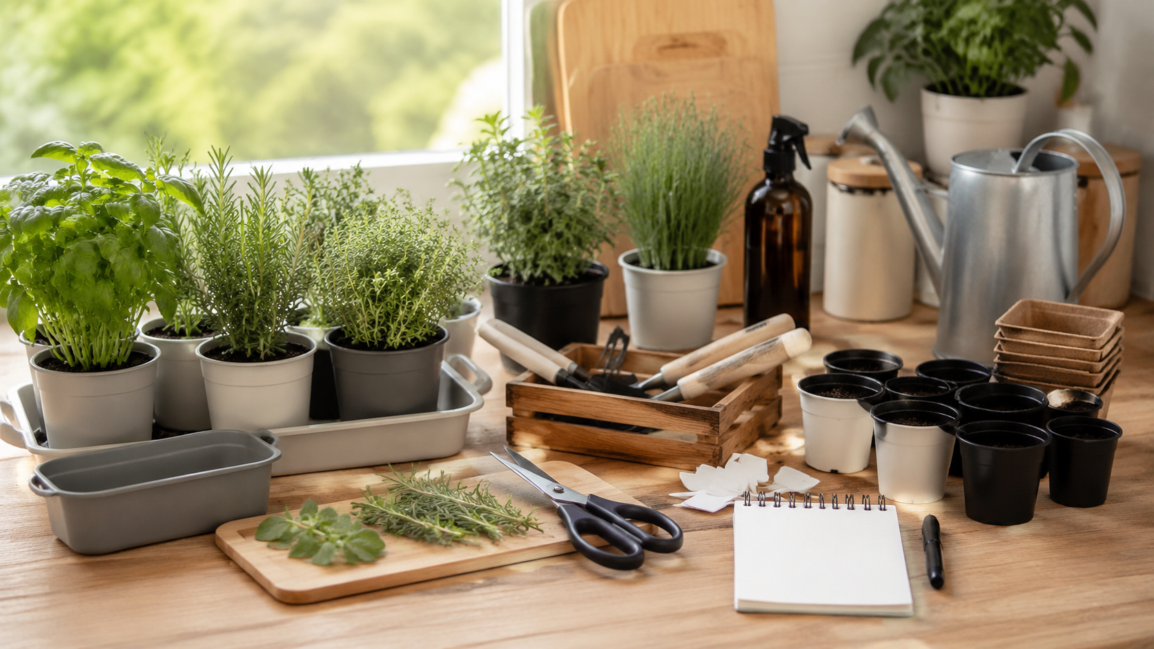 Small Herb Garden for Kitchens detail