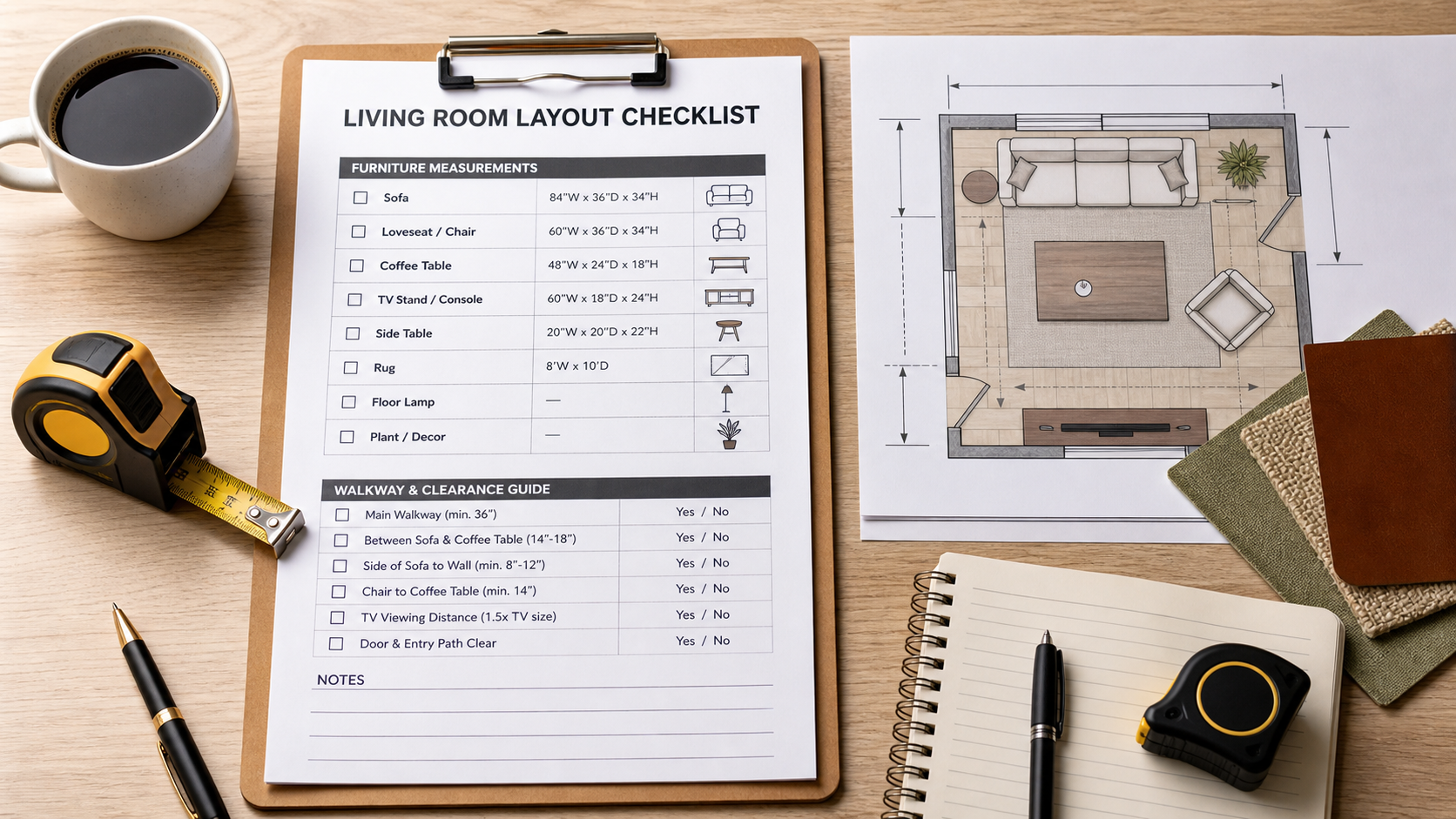 Small Living Room Layout Plan detail