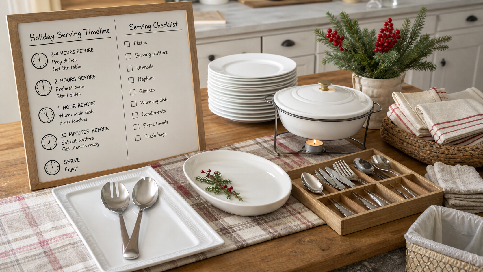 Holiday Table and Serving Plan detail
