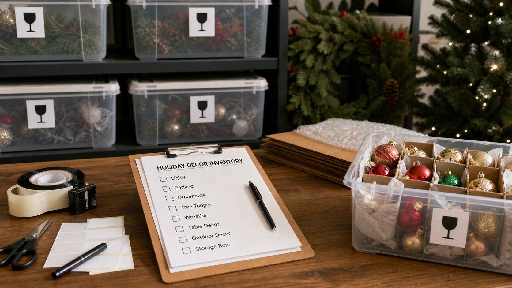 Holiday Decor Storage System detail