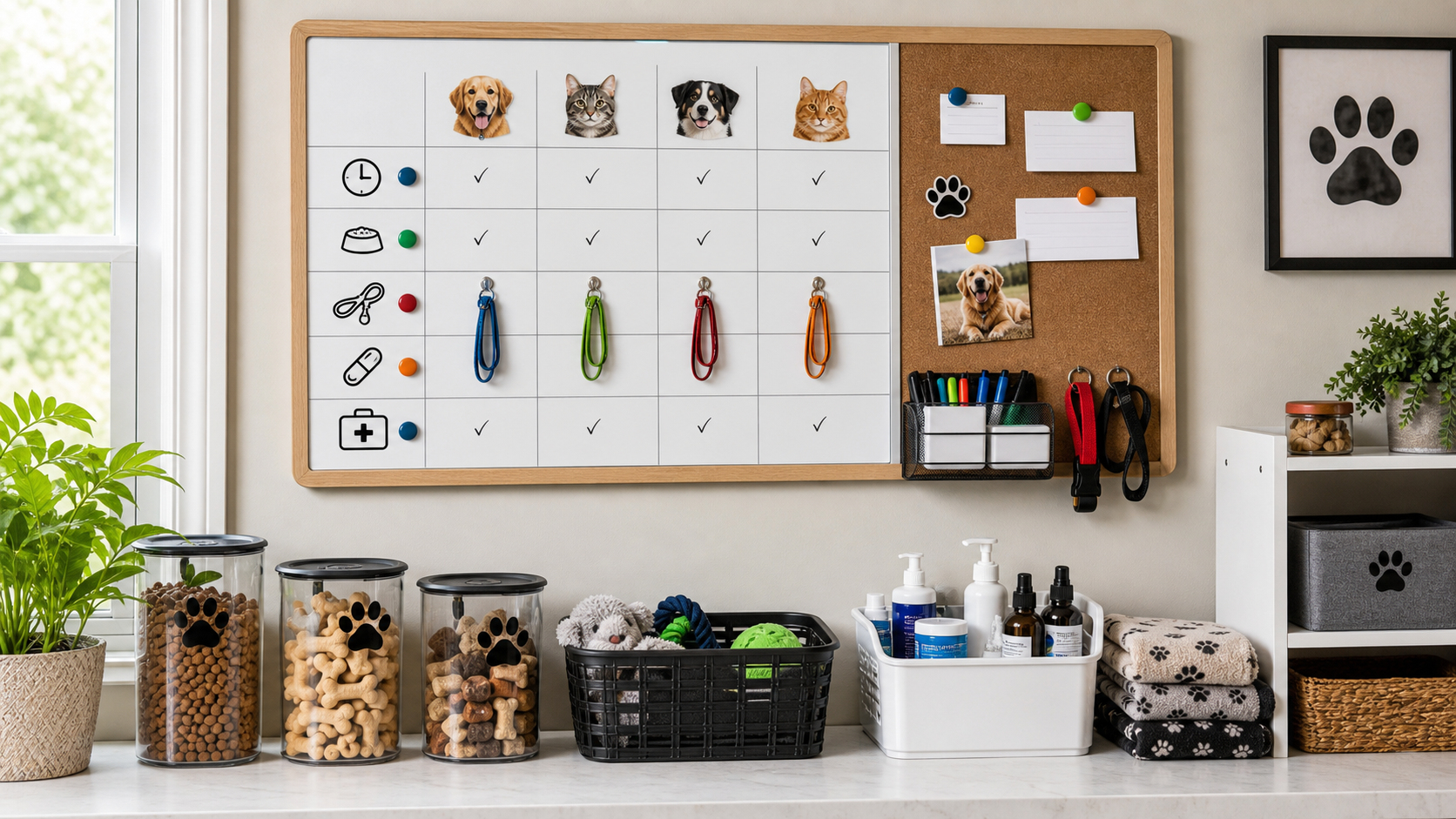 Multi-Pet Home Organization detail