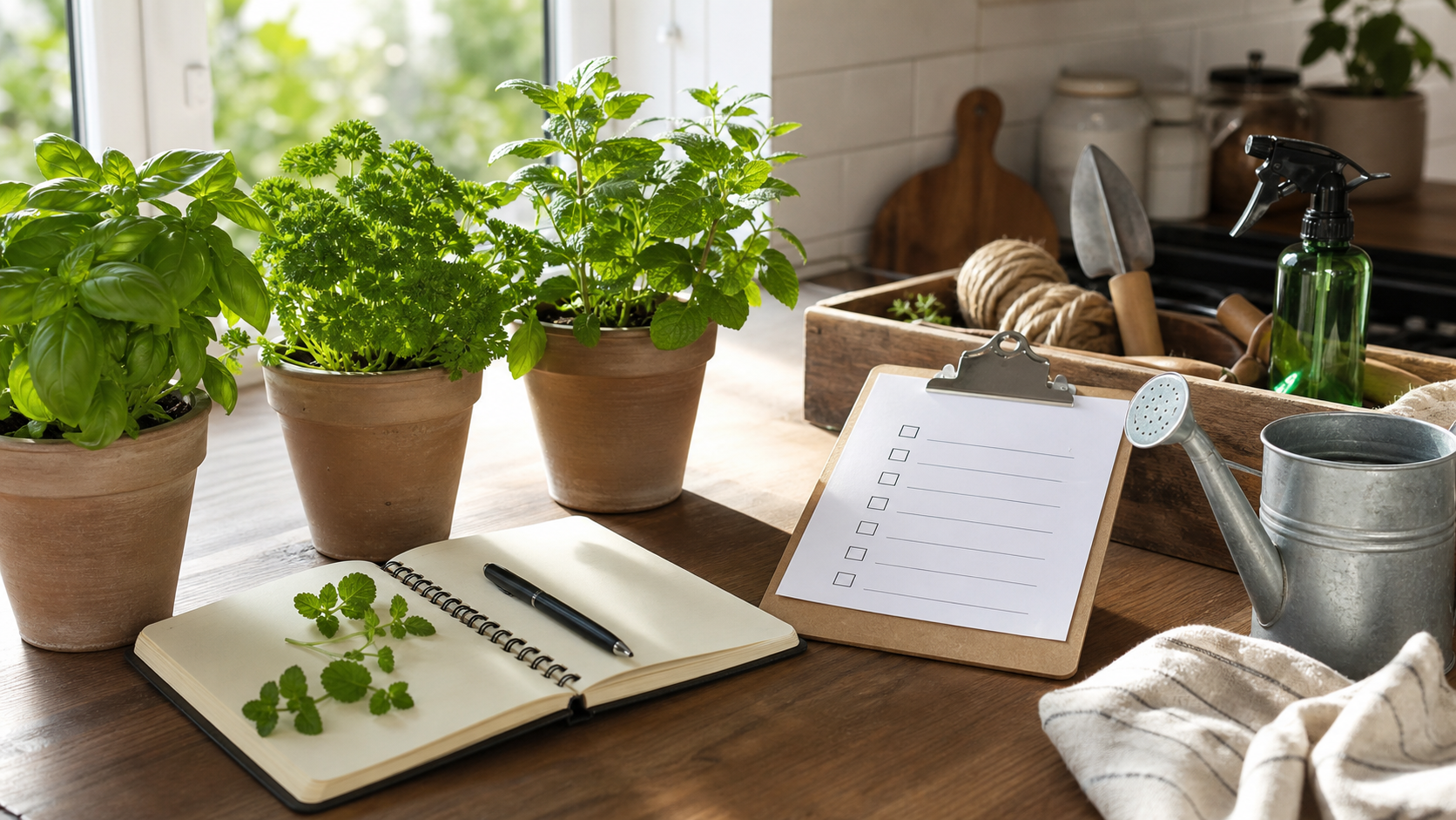 Small Herb Garden for Kitchens