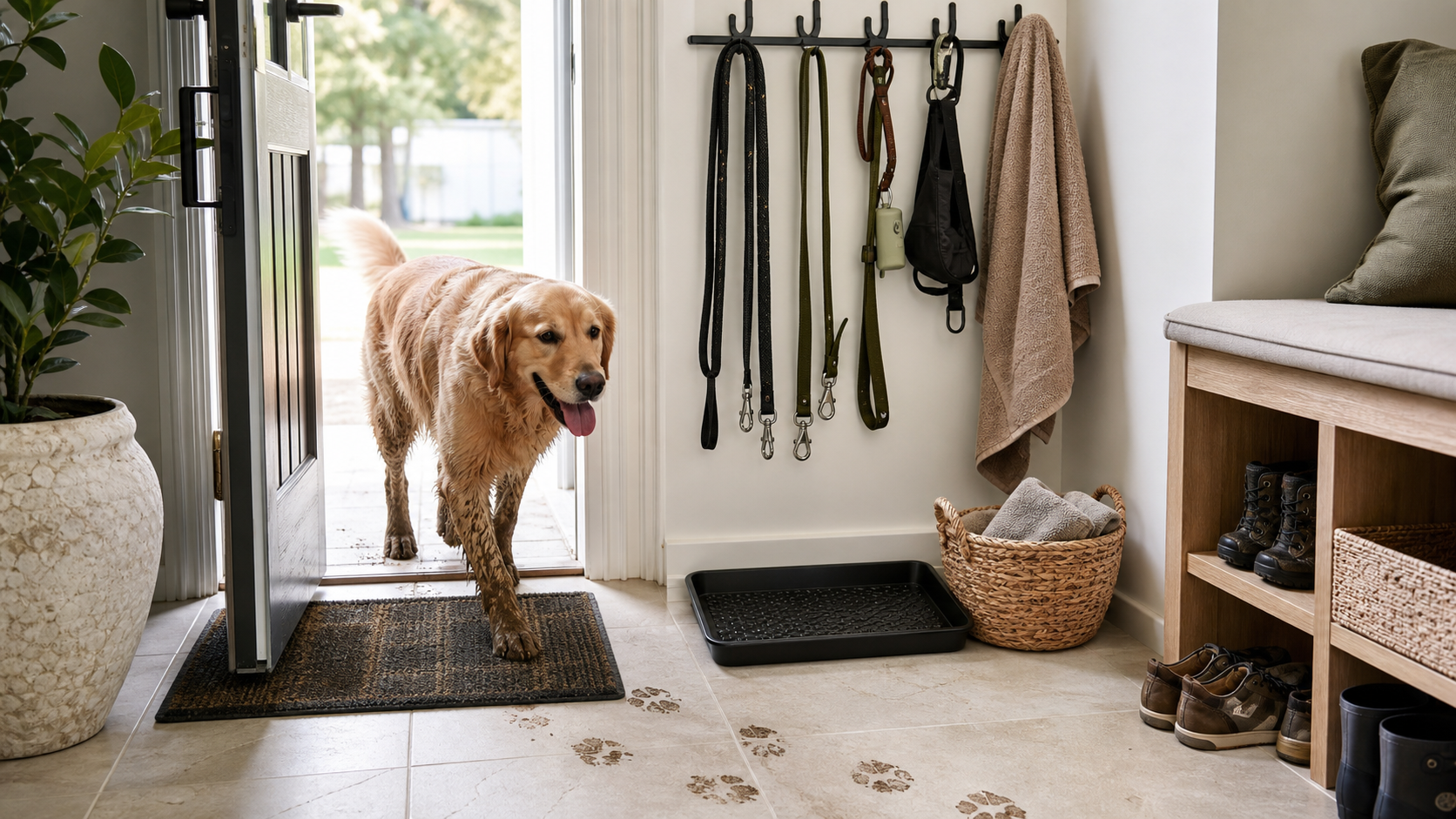 Dog Entryway and Leash Station
